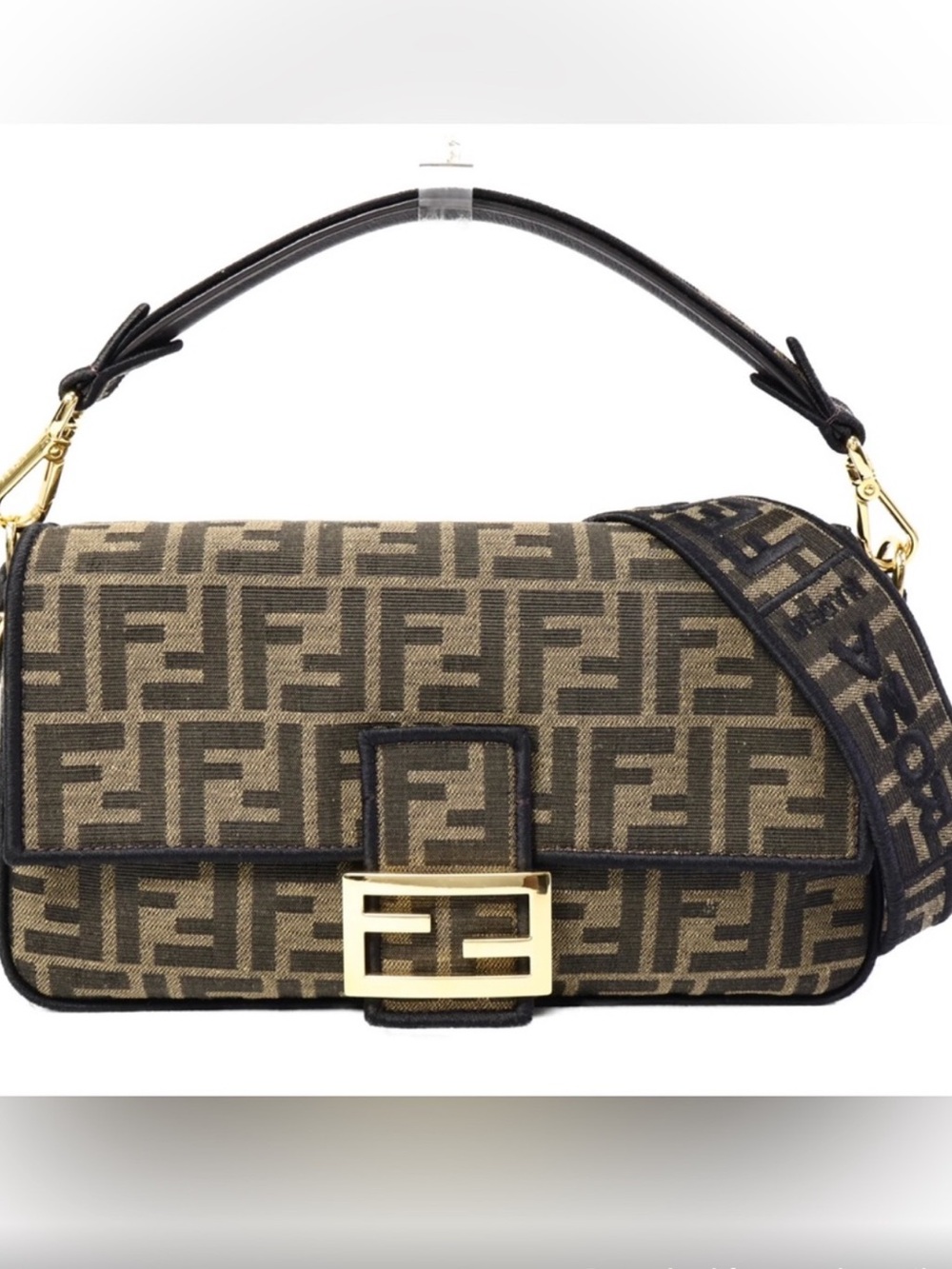 Fendi Zucca Monogram Medium Baguette